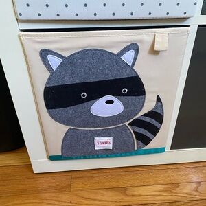 2/$20! 3 Sprouts Cube Storage Kids Raccoon